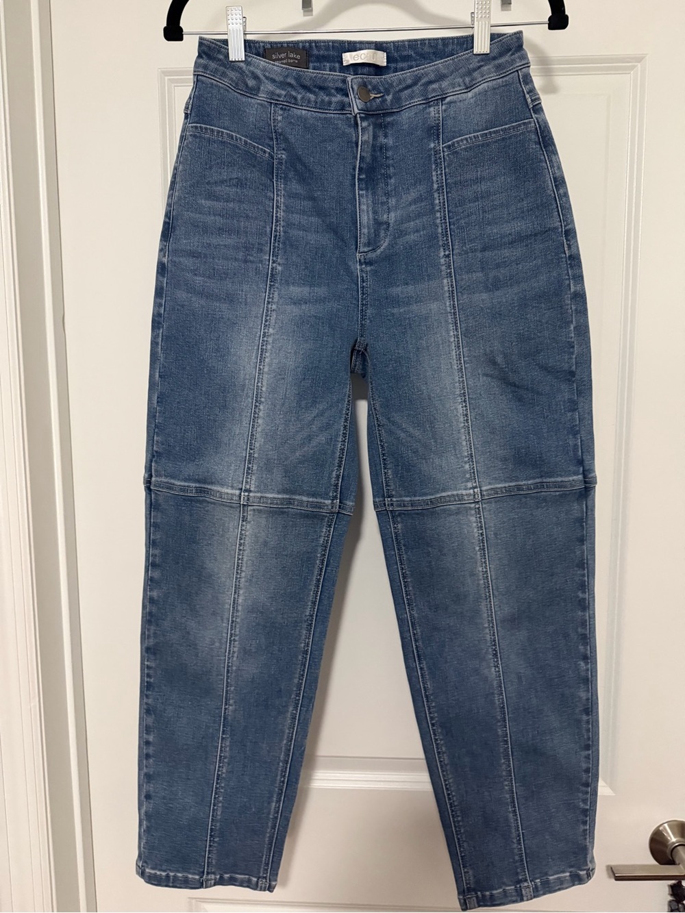 NWOT Ecru Silver Lake Seamed Barrel Jeans Size 27 Medium Wash